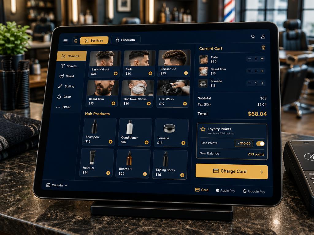 In-shop register with loyalty points
